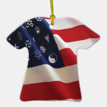 One Nation Many Gods Christmas Ornaments