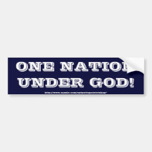 One Nation Under God Bumper Stickers