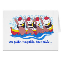 One paddle, two paddle... greeting cards