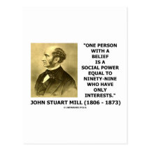 One Person With A Belief Social Power Quote Postcards