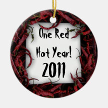 One Red Hot Year! Customisable Christmas Ornaments