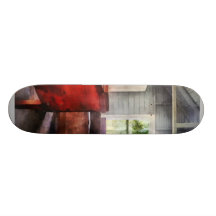One Room Schoolhouse with Hurricane Lamp Skateboard Deck