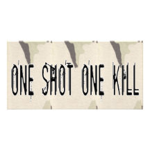 One Shot One Kill Customized Photo Card