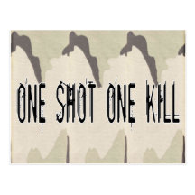 One Shot One Kill Post Cards
