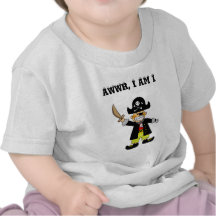 One year old pirate boy tshirts