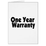 One Year Warranty Card