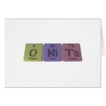 Onita as Oxygen Nickel Tantalum Greeting Cards