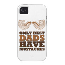 Only best dads have mustaches iPhone 4/4S carcasa