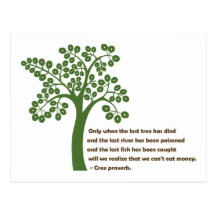 Only When The Last Tree Post Cards
