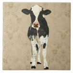 Onyx & Pearl Cow  Tile tiles