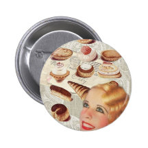 Oohlala temptation Vintage Paris Lady Fashion Buttons