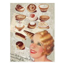 Oohlala temptation Vintage Paris Lady Fashion Postcard