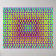 Op Art Facing Each Other Gradient Posters