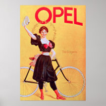 Opel Vintage Bicycle Poster 1900
