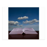 Open Book and Sky Post Card
