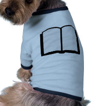 Open book icon doggie t-shirt