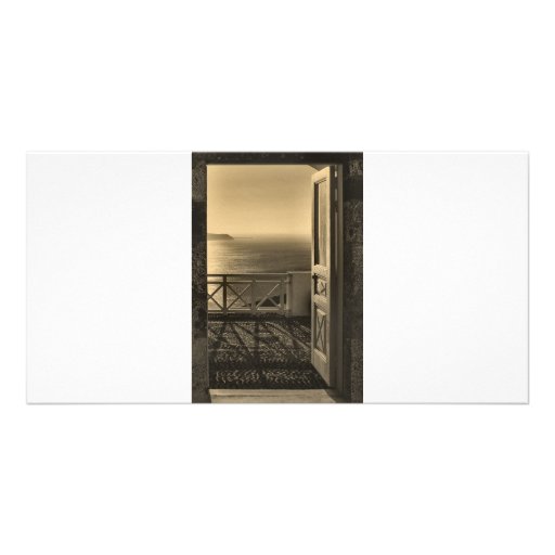 Open door-Retro Photo Card Template