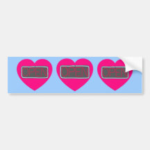 open heart bumper sticker