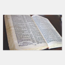 Opened Bible Rectangular Sticker