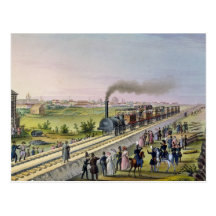 Opening of the First Railway Line Postcard