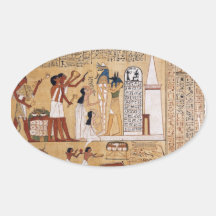 Opening of the Mouth Ceremony Book of the Dead Oval Sticker