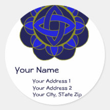 "Opening the 3rd Eye Chakra" Address Label Round Sticker