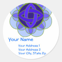" Opening the Throat Chakra" Address Label Round Stickers