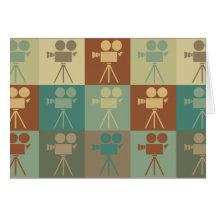Operating a Camera Pop Art Greeting Cards