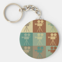 Operating a Camera Pop Art Key Chain