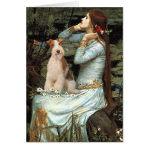 Ophelia Seated - Wire Fox Terrier 3 Card