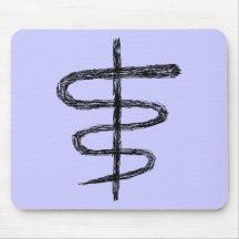 Ophiuchus. Astrological Zodiac Sign. Black. Mousemats