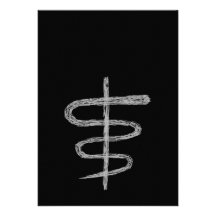 Ophiuchus. Zodiac Sign in Grey. Invitations
