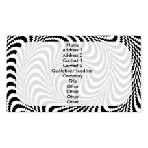 Optical Block Spiral Swirl Business Card Template