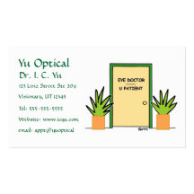 Optical Cartoon Business or Appointment Card Business Card Templates
