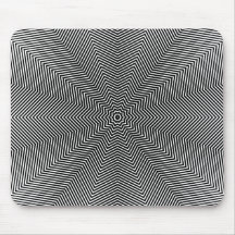 Optical Illusion Star Lines Mouse Pads