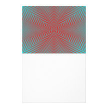 Optical Illusion Star Lines Personalized Stationery