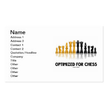 Optimised For Chess (Reflective Chess Set) Business Card Template