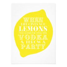 Optimistic Card | Lemon Party Theme Custom Invitations