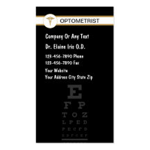 Optometrist Business Cards