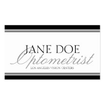 Optometrist Optometry Eye Doctor Silver Script Business Cards