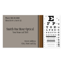 Optometrists Business Card