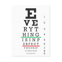 Optometry Eye Chart Canvas Prints
