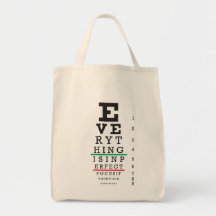 Optometry Eye Chart Illustration Tote Bag