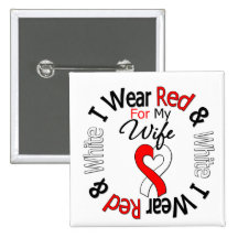 Oral Cancer Ribbon Support Wife Buttons