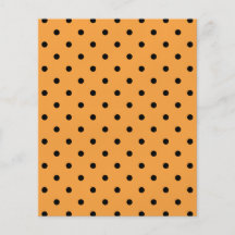 Orange and Black Polka Dot Pattern. Flyer Design