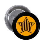 Orange and Black Star Button