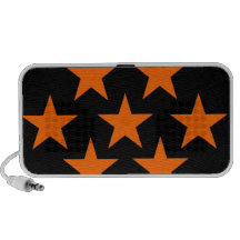 Orange and Black Super Stars Pattern Portable Speaker