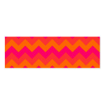 Orange and Pink Zigzag Business Card Template