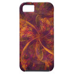 Orange And Purple Fractal Swirl iPhone 5 Cases
