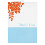 Orange and Tiffany Thank You Cards cards